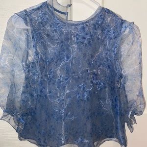 Zara floral blouse